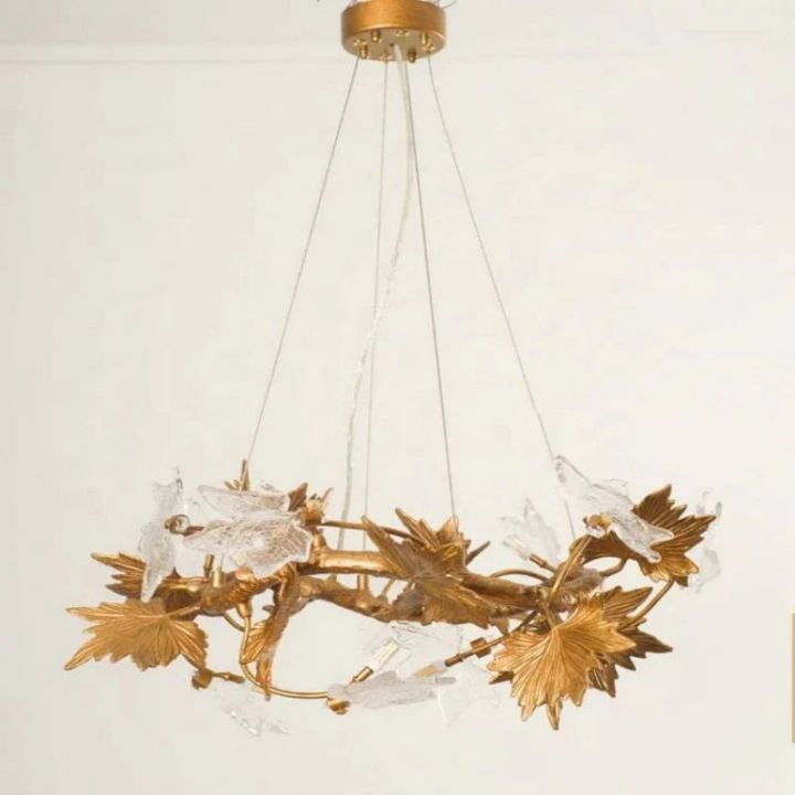 Maple Leaf Branch Chandelier