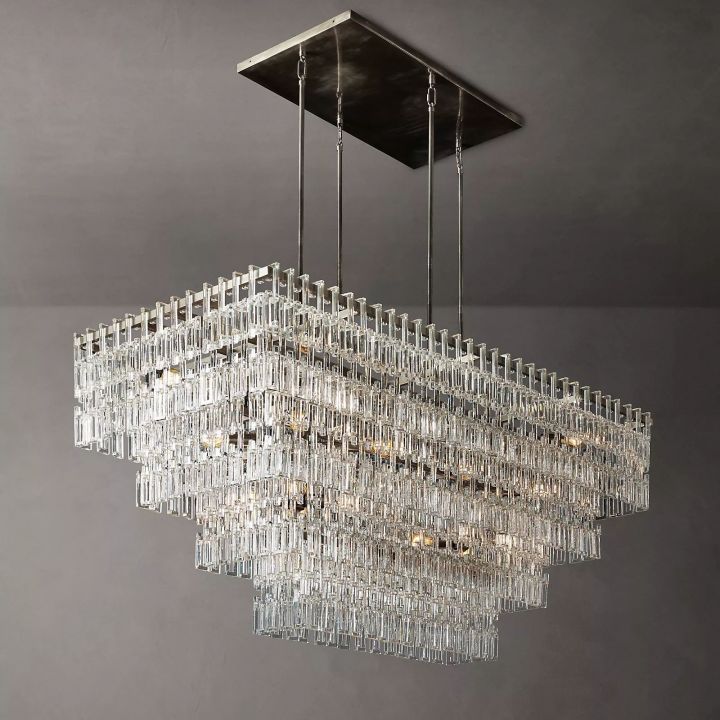 Arrebol 4-Tier Rectangular Chandelier 72"