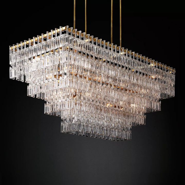 Arrebol 4-Tier Rectangular Chandelier 72"