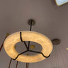 Modern Round Alabaster Dining Room Chandelier