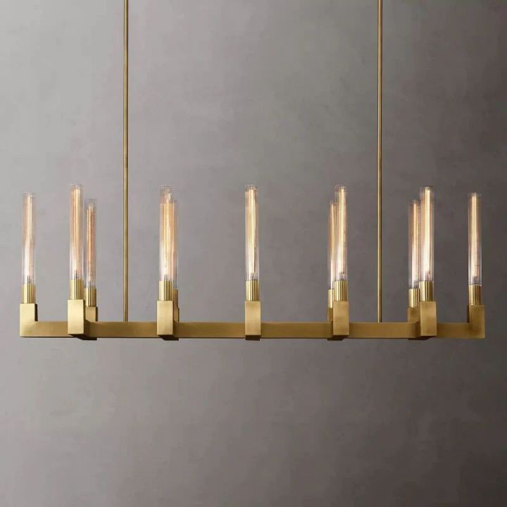 Mortal Glass Linear Chandelier 55"