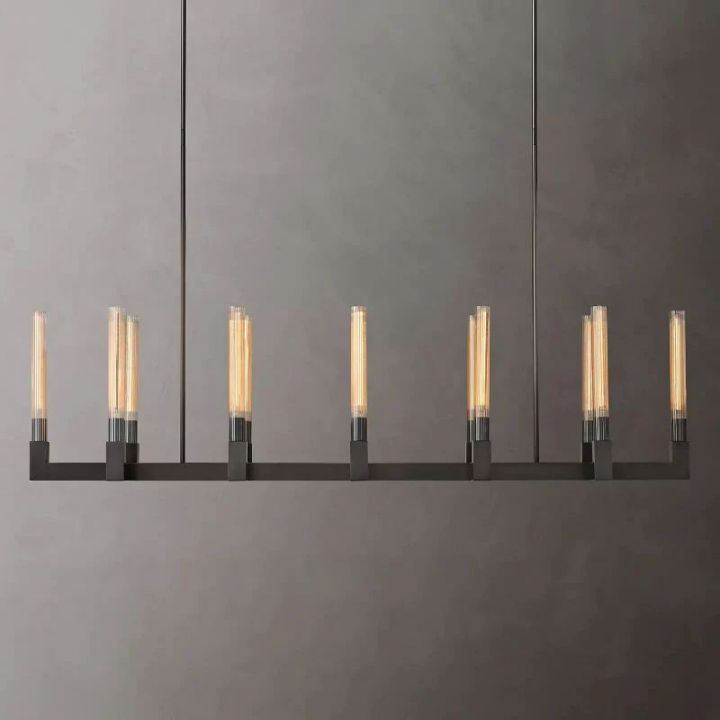 Mortal Glass Linear Chandelier 67"