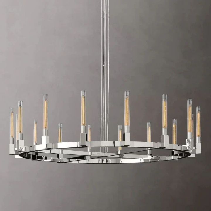 Mortal Glass Round Chandelier 72"