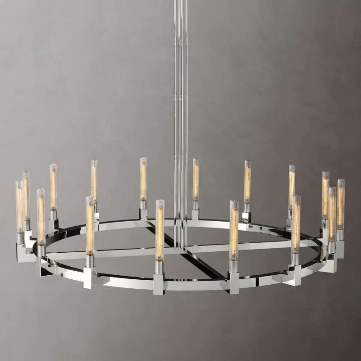 Mortal Glass Round Chandelier 72"