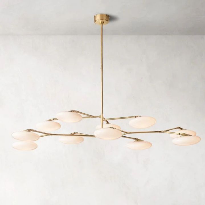 Navy Linear Chandelier 65"