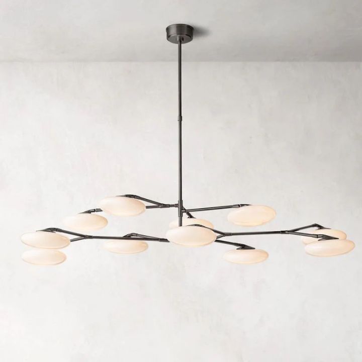 Navy Linear Chandelier 65"