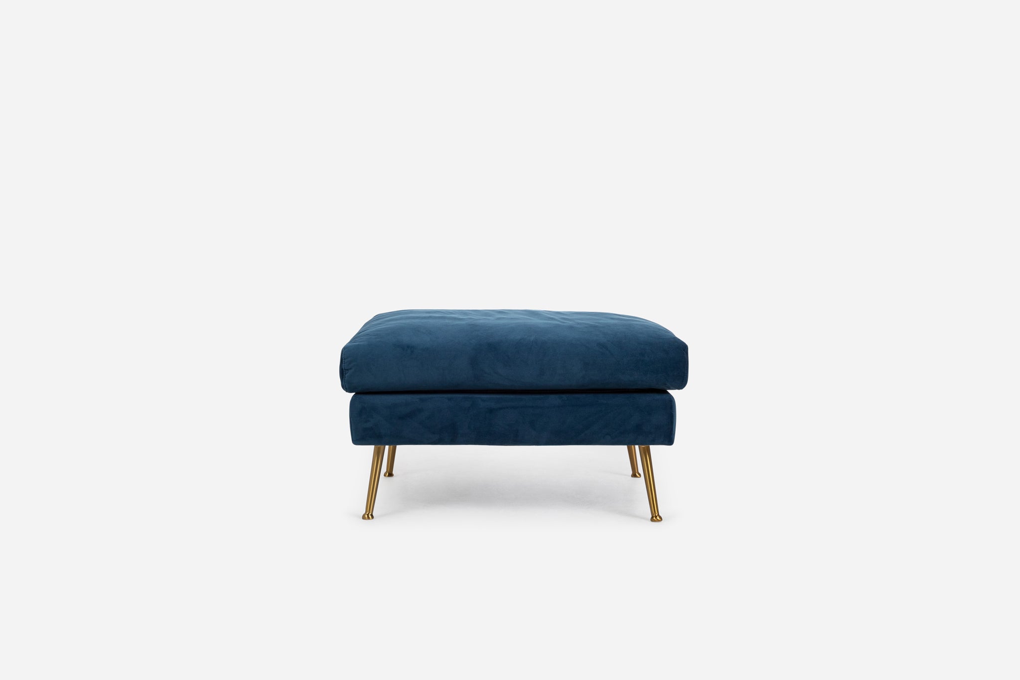 Quartz Bouclé gold | Park Ottoman shown in Quartz Bouclé with gold legs