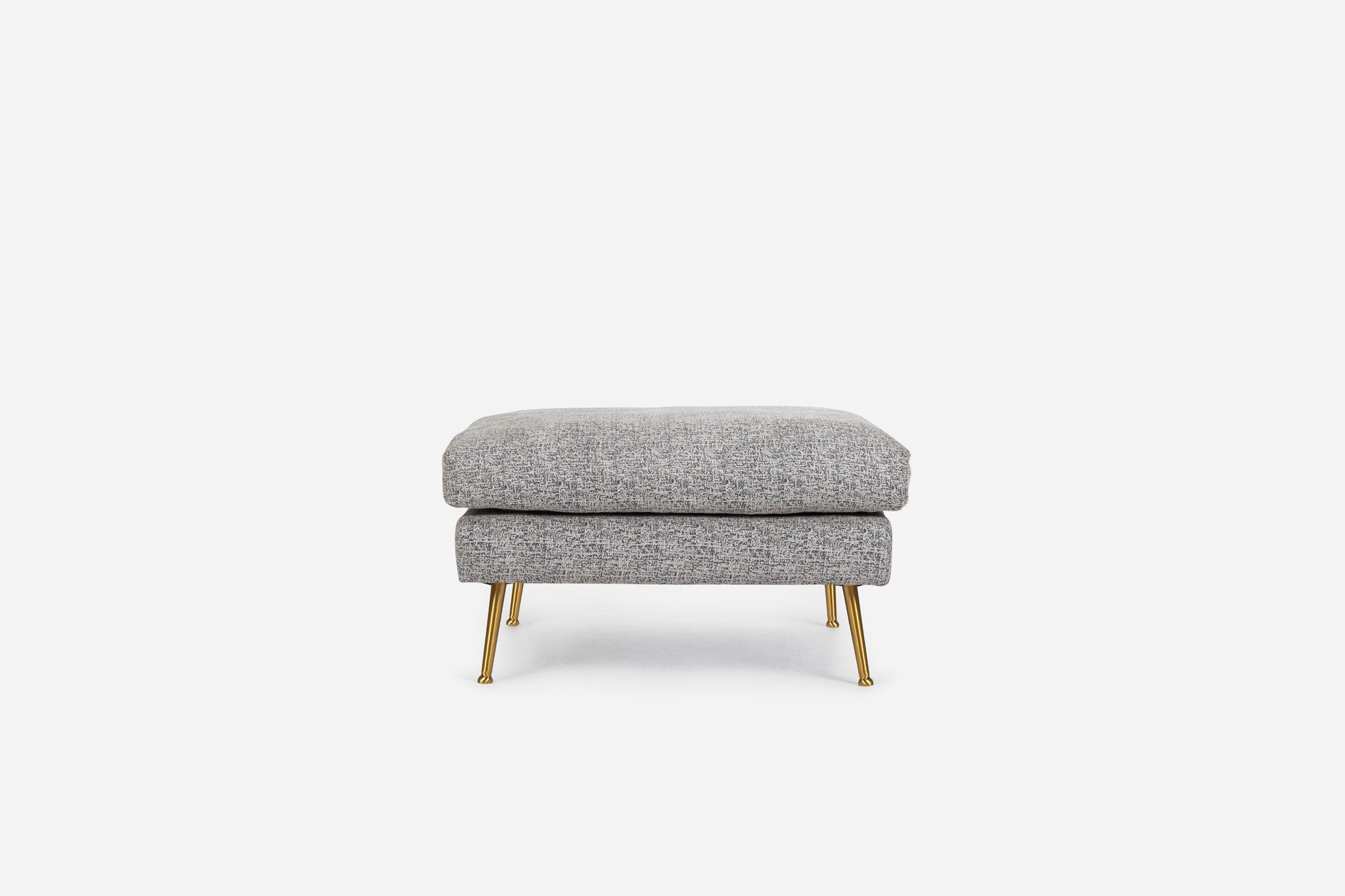 Quartz Bouclé black | Park Ottoman shown in Quartz Bouclé with black legs