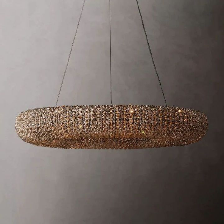 Pamper Crystal Round LED Chandelier 32"