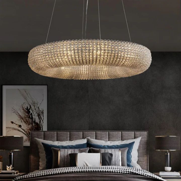 Pamper Crystal Round LED Chandelier 32"