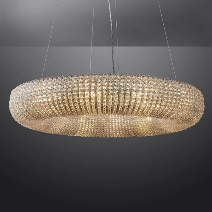 Pamper Crystal Round LED Chandelier 32"