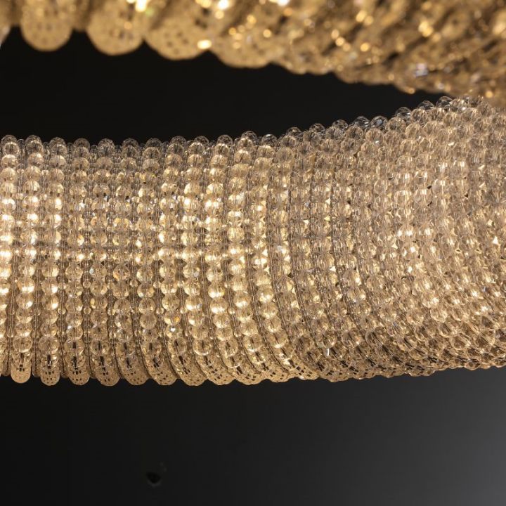 Pamper Crystal Round LED Chandelier 41"