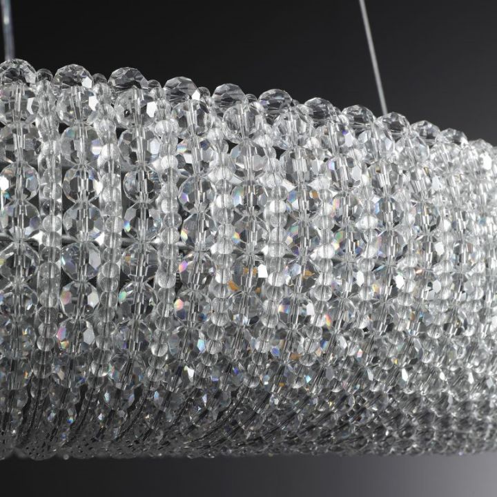 Pamper Crystal Round LED Chandelier 59"