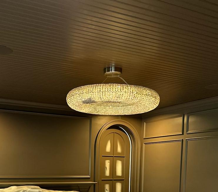 Pamper Crystal Round LED Chandelier 41"