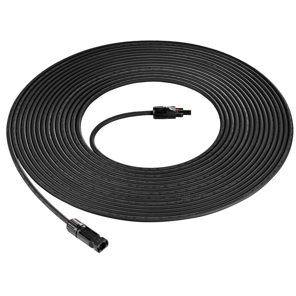 Rich Solar 10 Gauge Solar Panel Extension Cable Wire with Solar Connectors | 10-100ft