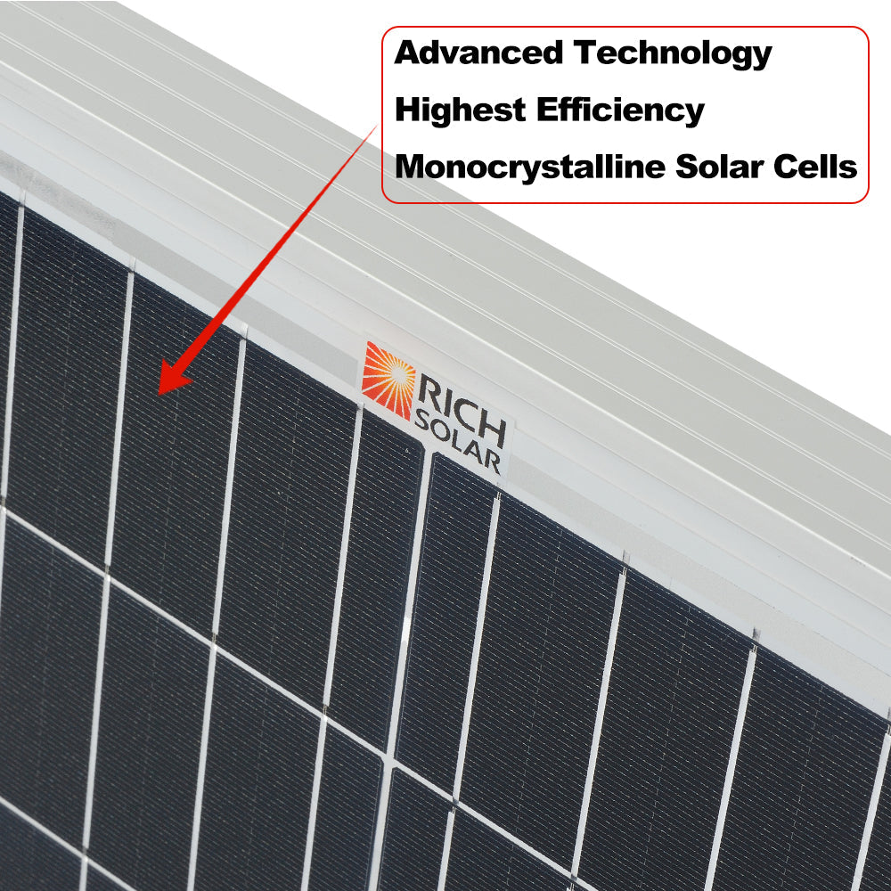 Rich Solar MEGA 200 Monocrystalline Solar Panel | 200W | UL Certified | 25 Year Warranty