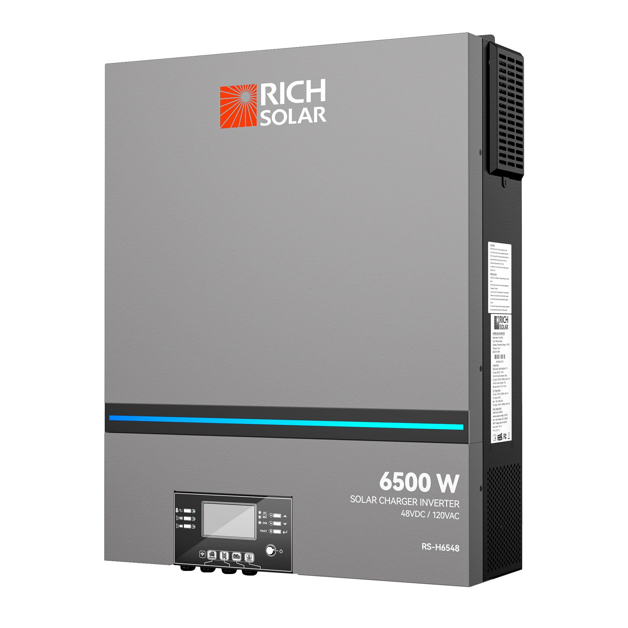 Rich Solar 48 Volt Off-Grid Solar Inverter | 6,500W Output | 550V PV Input