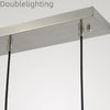 Raindrops 3-Light Cord Rectangular Chandelier