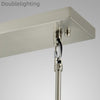 Raindrops 3-Light Rod Rectangular Chandelier