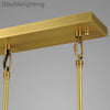 Raindrops 3-Light Rod Rectangular Chandelier