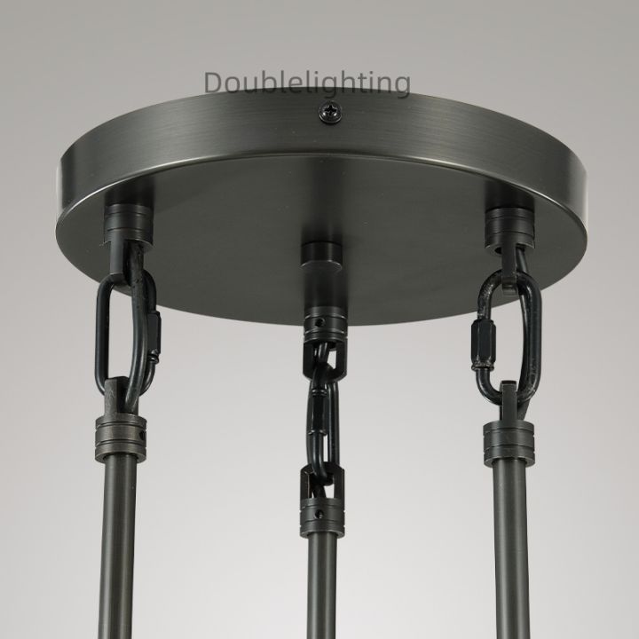 Raindrops 3-Light Rod Round Chandelier