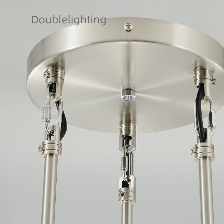 Raindrops 3-Light Rod Round Chandelier