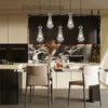 Raindrops 5-Light Cord Rectangular Chandelier