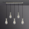 Raindrops 5-Light Cord Rectangular Chandelier