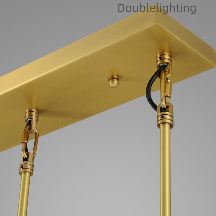 Raindrops 5-Light Rod Rectangular Chandelier