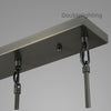 Raindrops 5-Light Rod Rectangular Chandelier