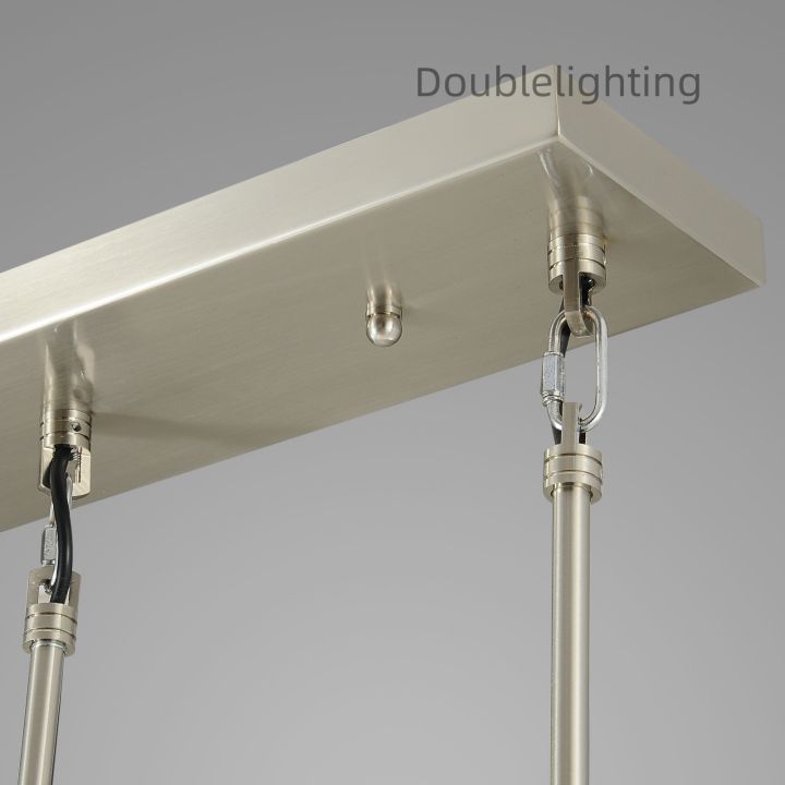 Raindrops 5-Light Rod Rectangular Chandelier