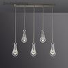 Raindrops 5-Light Rod Rectangular Chandelier