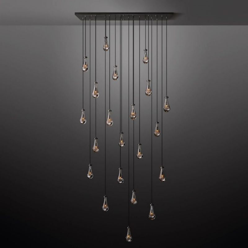 Raindrop Rectangle Chandelier 72"