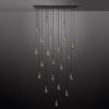 Raindrop Rectangle Chandelier 72