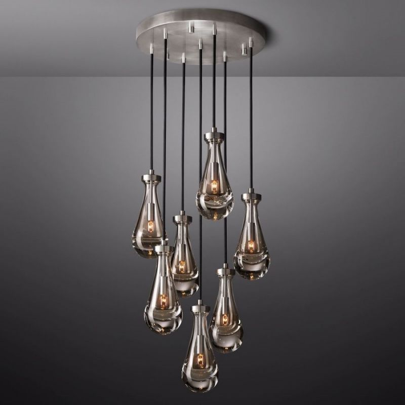 Raindrop Round Chandelier 18"