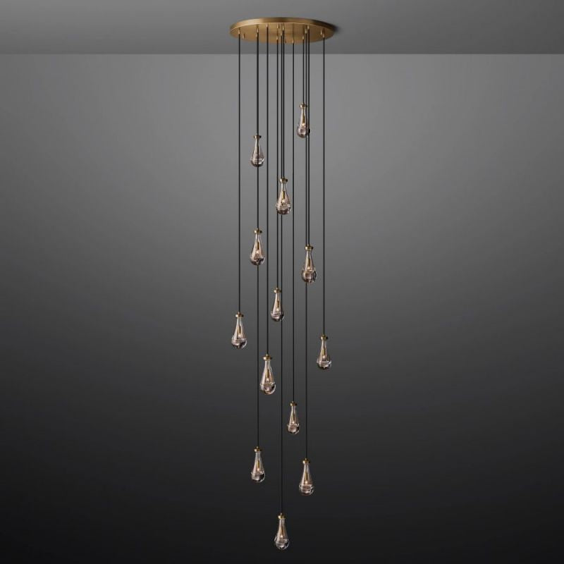 Raindrop Round Chandelier 36"