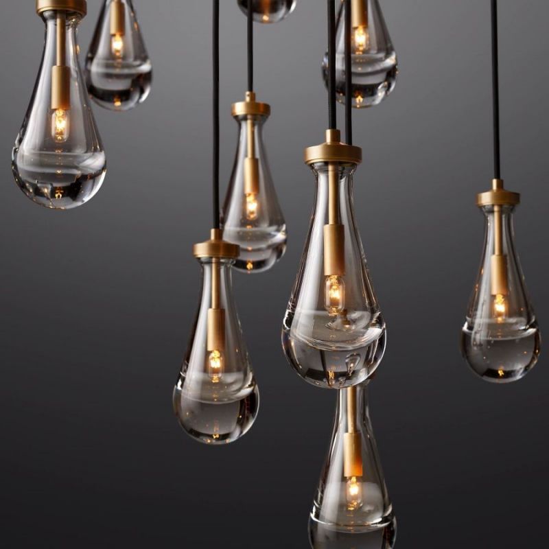 Raindrop Round Chandelier 47"