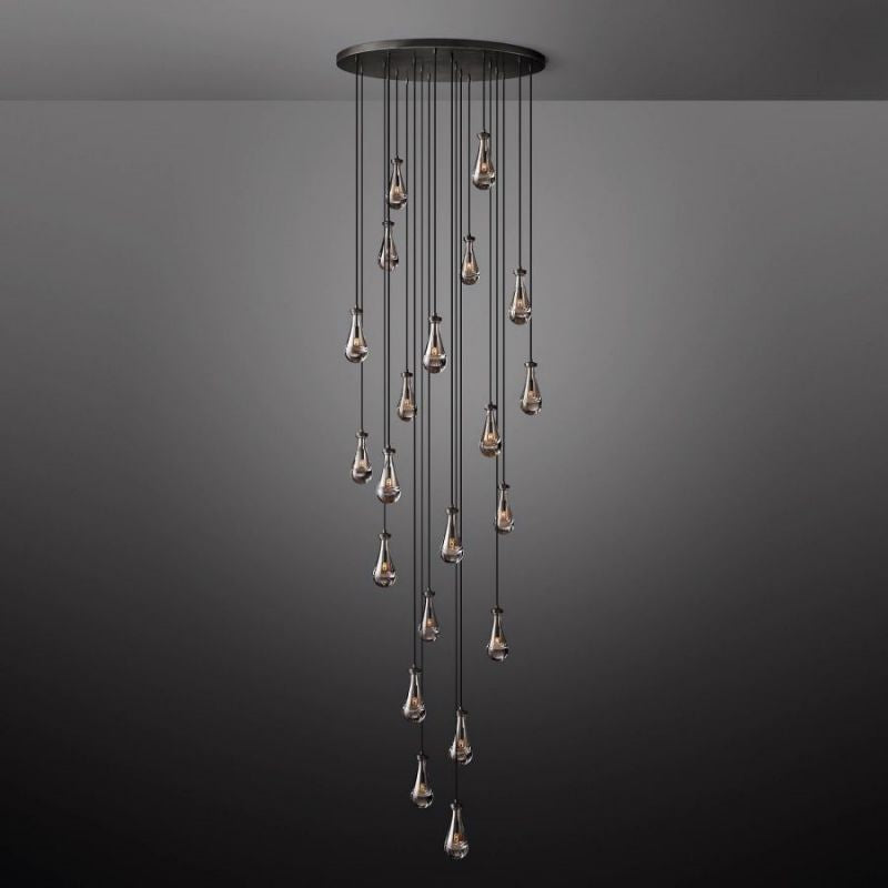 Raindrop Round Chandelier 47"