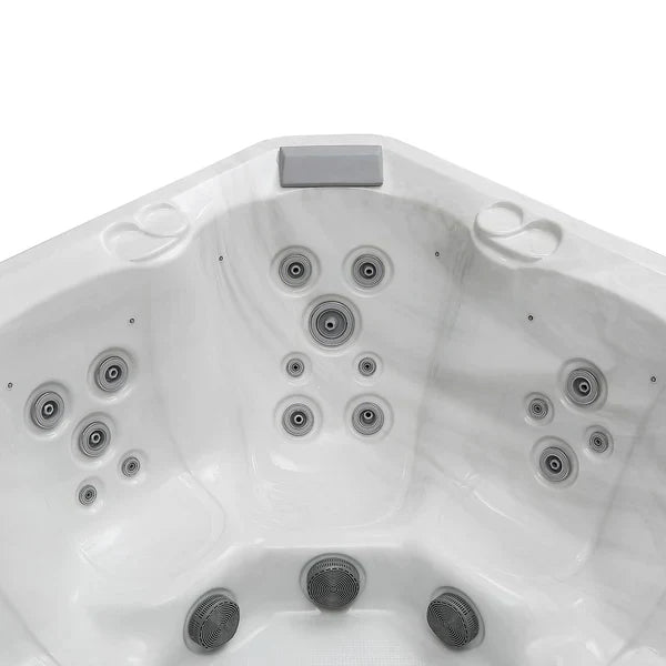 5-Person LED Luxury Hydromassage Outdoor Hot Tub