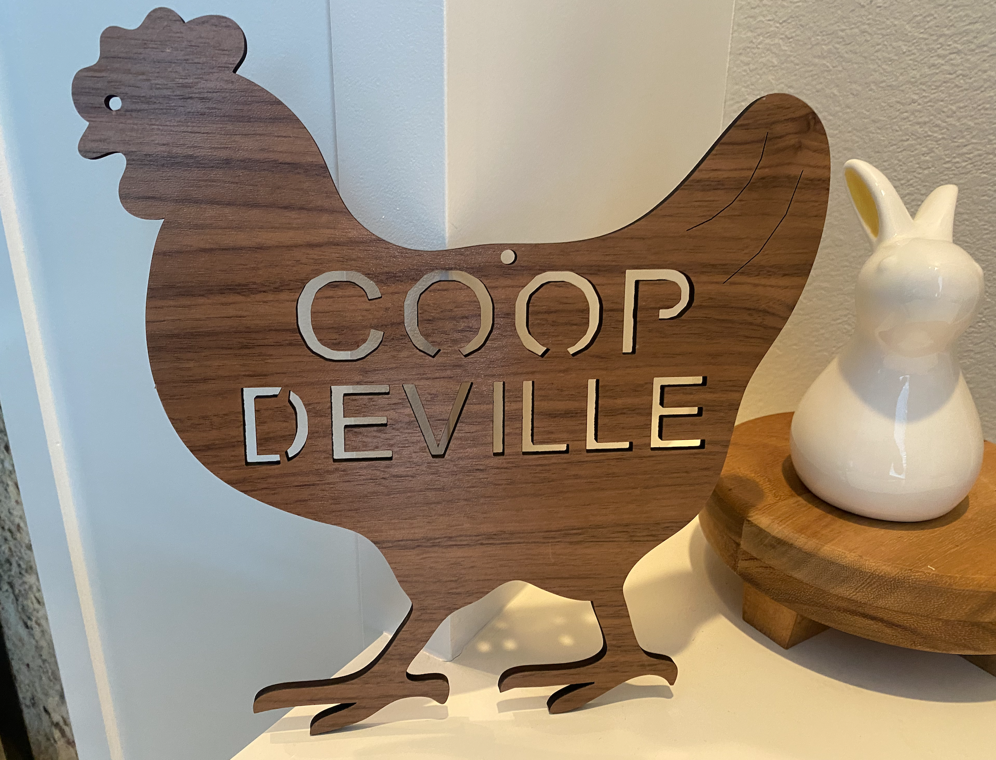 Laser Cut Hen Sign