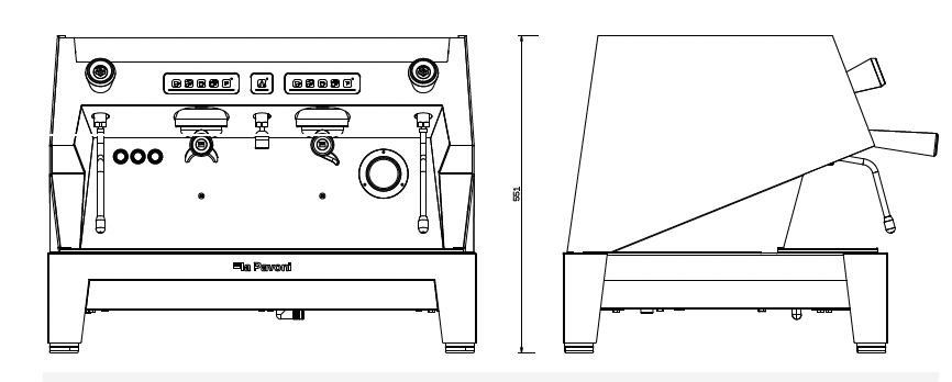 La Pavoni New Bar T 2 Group Volumetric Espresso Machine | NBAR-T2FV