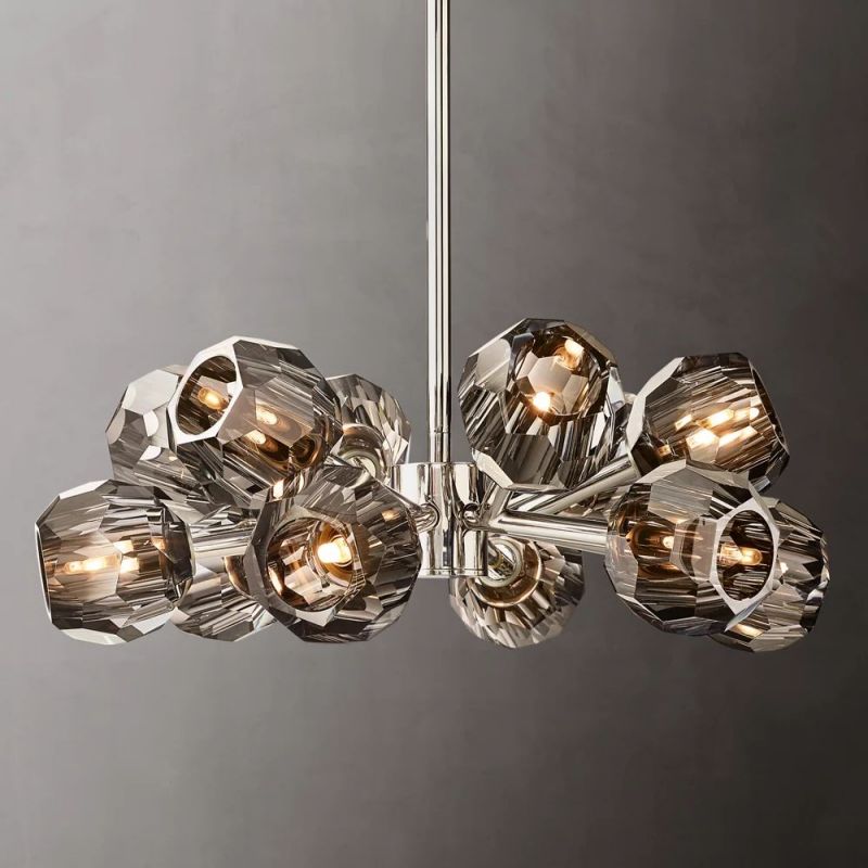 Crysball Round Chandelier 24"