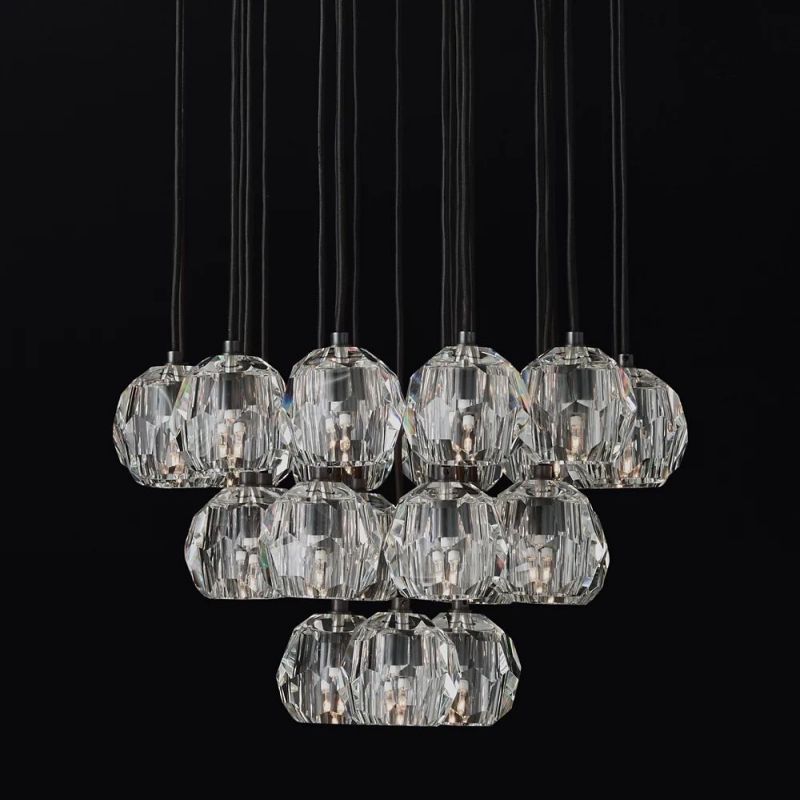 Crysball Cluster Round Chandelier 24"