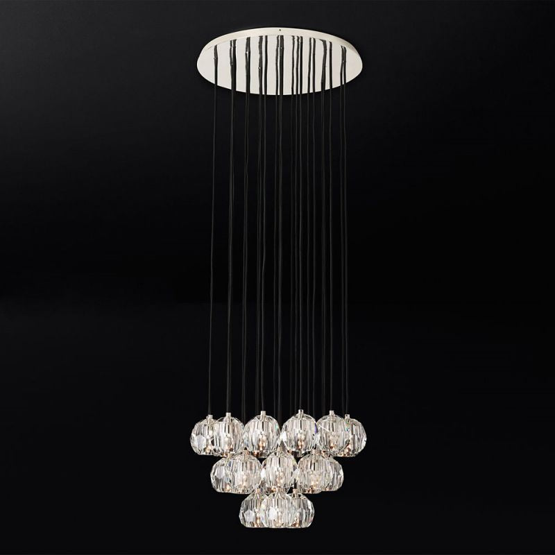 Crysball Cluster Round Chandelier 24"