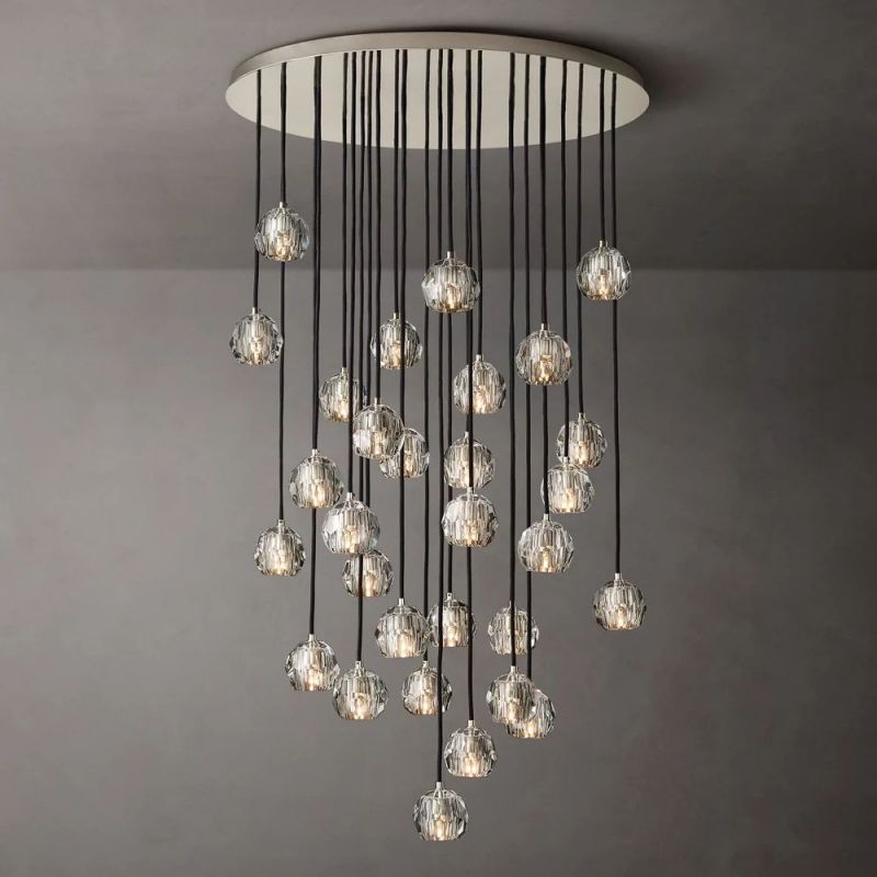 Crysball Cluster Round Chandelier 40"