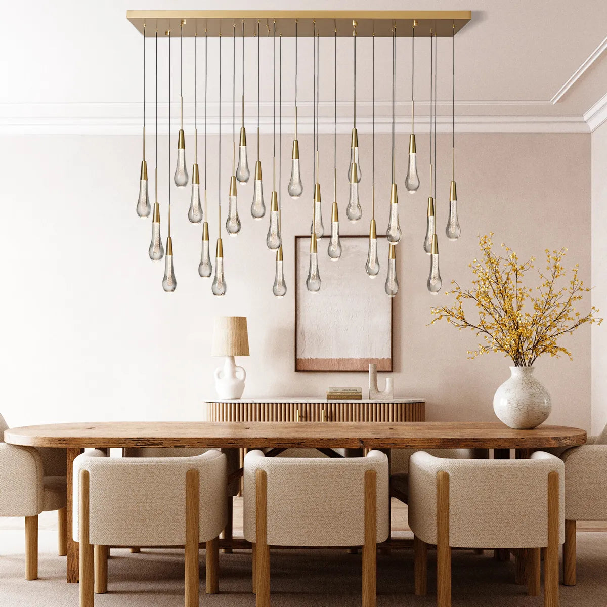 Solitaire Linear Chandelier 37'' 50'' 70'' 87" 120"W