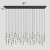 Solitaire Linear Chandelier 37'' 50'' 70'' 87