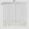 Solitaire Linear Chandelier 37'' 50'' 70'' 87