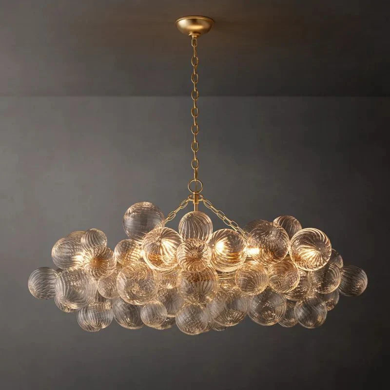 Tammy Linear Glass Ball Chandelier 51 "