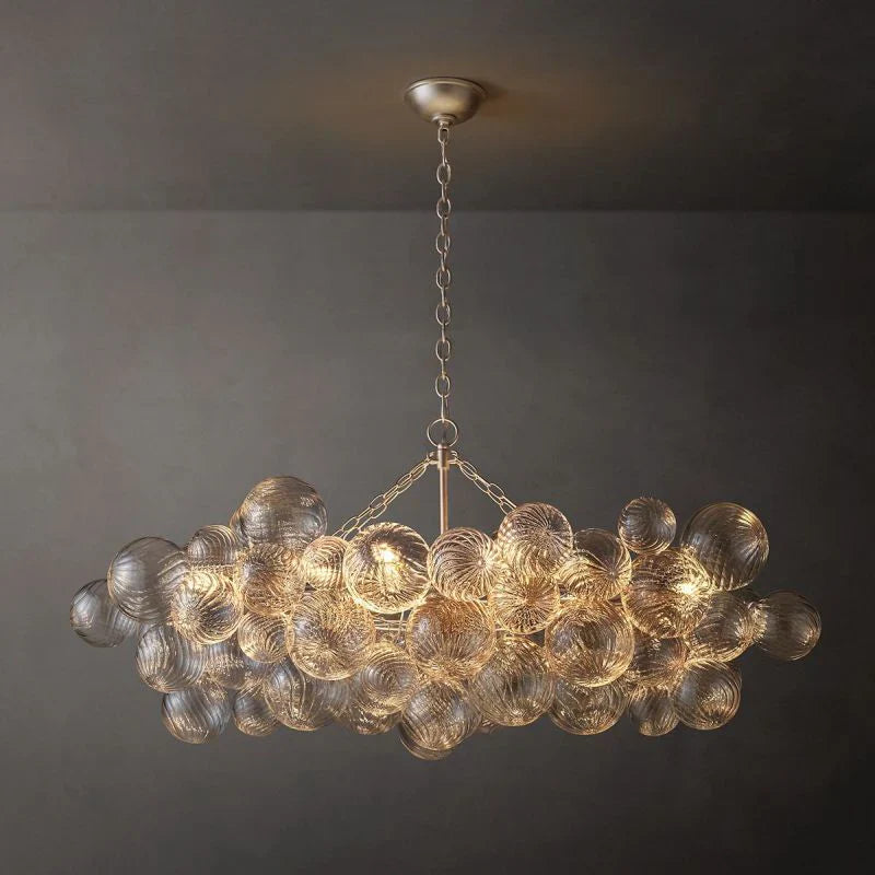 Tammy Linear Glass Ball Chandelier 51 "